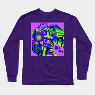 violet alien ecopop Long Sleeve T-Shirt